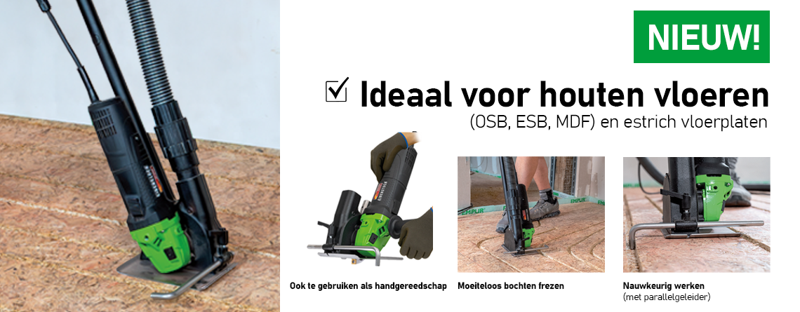 Vloerverwarmingsfrees EHF 1400 : dé oplossing voor houten vloeren